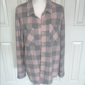 Thread & Supply Pink and Gray Plaid Women's Shirt